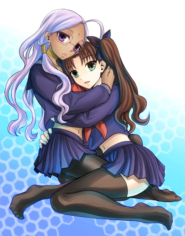 tohsaka rin and rani viii (fate and 2 more) drawn by sanada_(teketo)