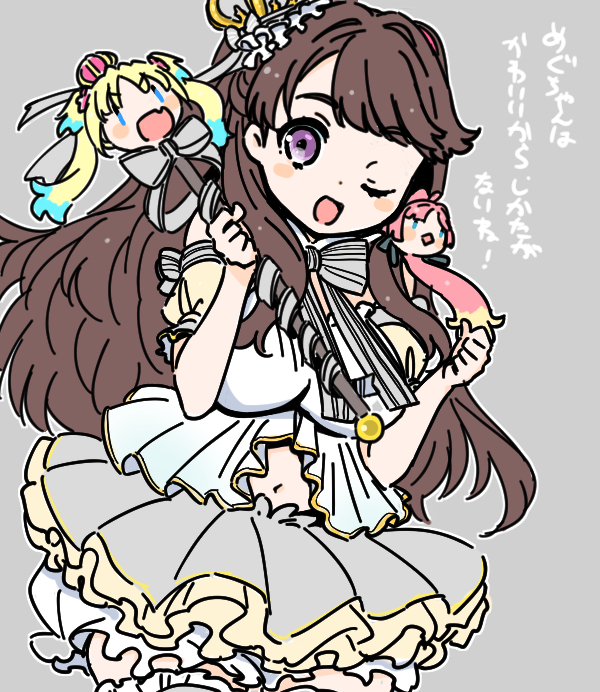 fujishima megumi, osawa rurino, and anyoji hime (love live! and 1 more) drawn by shinanoya_(satanicad)
