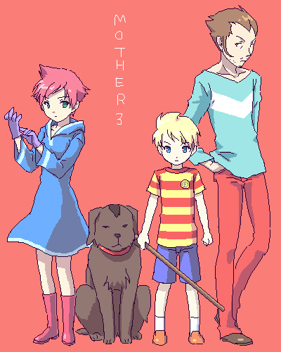 lucas, kumatora, boney, and duster (mother and 1 more)