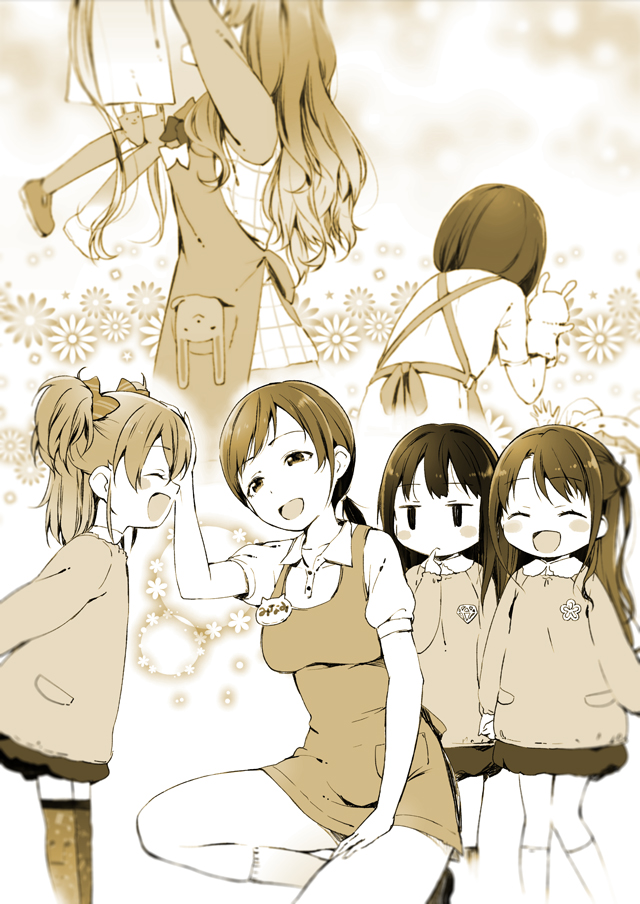 shibuya rin, shimamura uzuki, jougasaki mika, futaba anzu, nitta minami, and 3 more (idolmaster and 1 more) drawn by u_(the_unko)