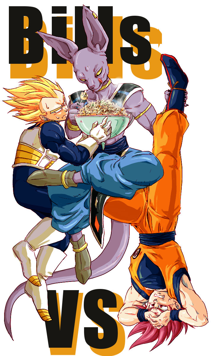 son goku, vegeta, and beerus (dragon ball and 2 more) drawn by senka-san