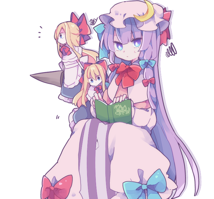 patchouli knowledge and shanghai doll (touhou) drawn by cosmicmind