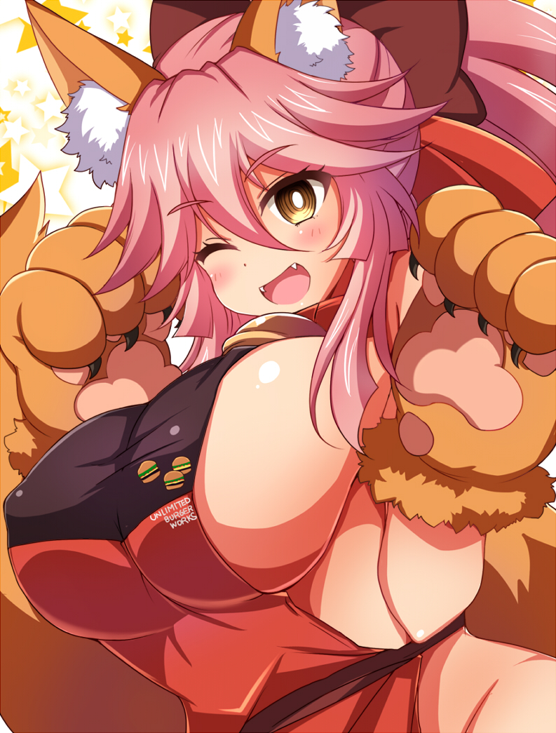 tamamo and tamamo cat (fate and 1 more) drawn by afuro