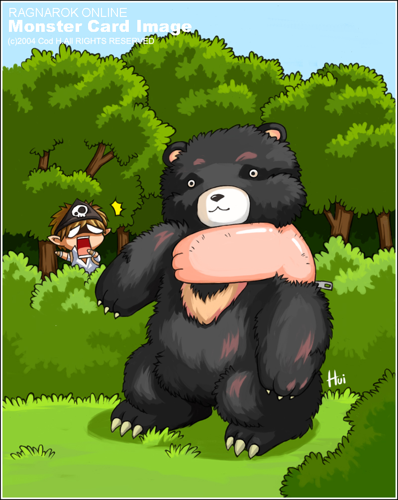 blacksmith and zipper bear (ragnarok online) drawn by cod.h