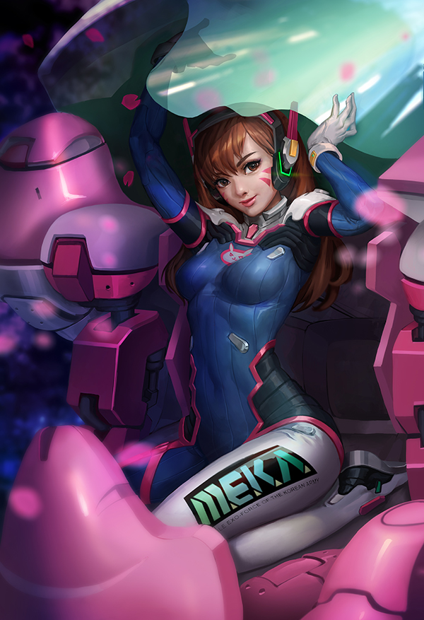 d.va (overwatch and 1 more) drawn by lucidsky
