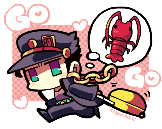 kujo jotaro (jojo no kimyou na bouken and 1 more) drawn by kotorai