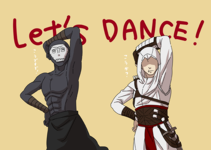 assassin and altair ibn la-ahad (fate and 2 more) drawn by orize_(asa_p)