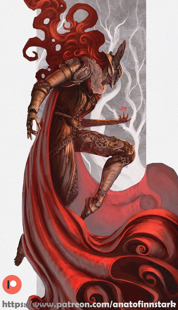 malenia blade of miquella (elden ring) drawn by anato_finnstark