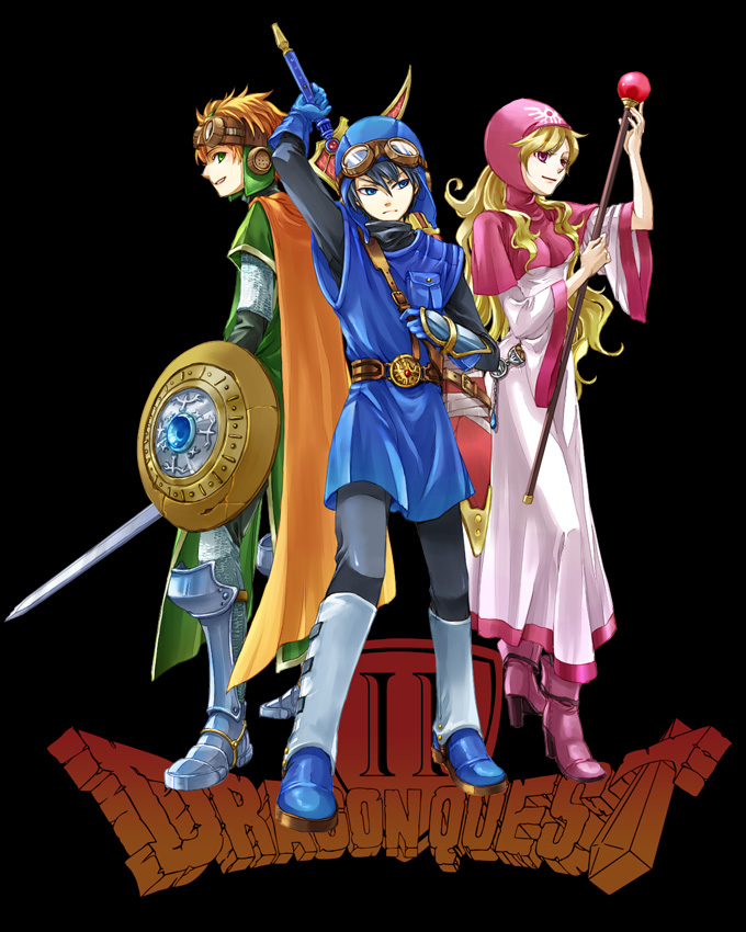 princess of moonbrook, prince of lorasia, and prince of samantoria (dragon quest and 1 more) drawn by hinafuru