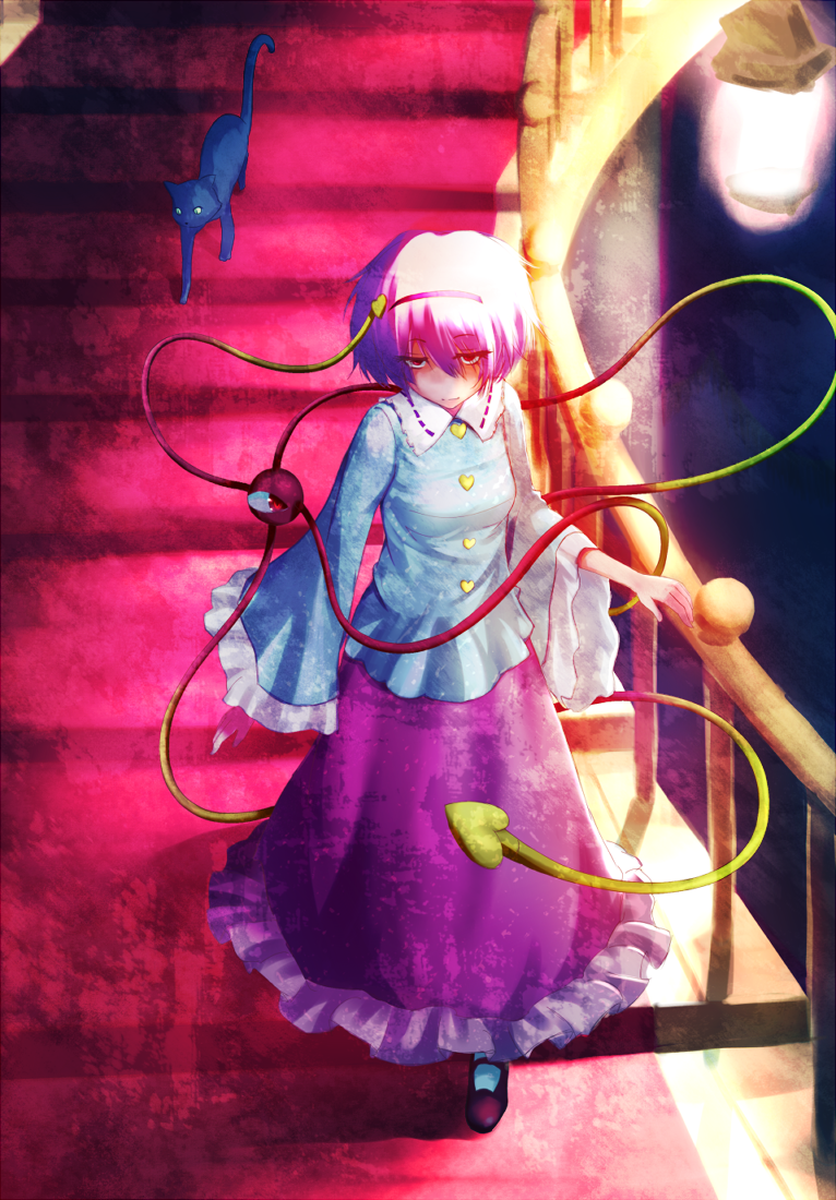 komeiji satori and kaenbyou rin (touhou) drawn by nina_(ninageya)