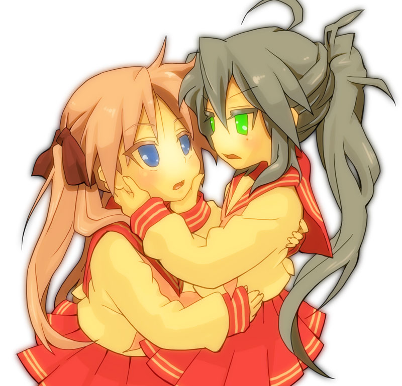 hiiragi kagami and izumi konata (lucky star) drawn by dorinko