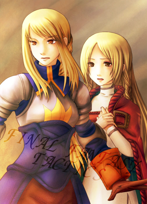 agrias oaks and ovelia atkascha (final fantasy and 1 more) drawn by yusoson