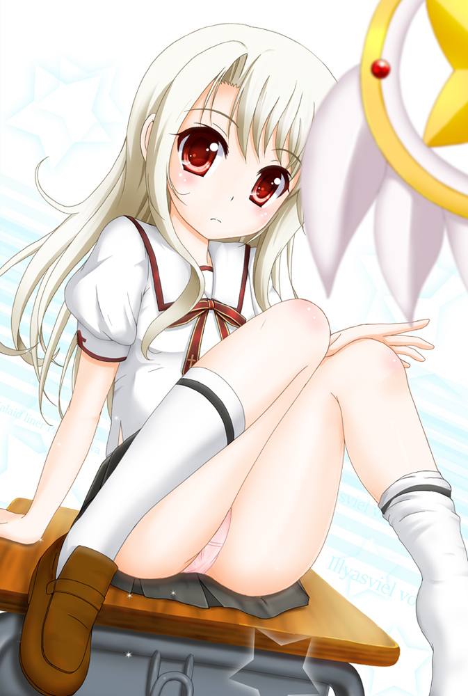 illyasviel von einzbern and magical ruby (fate and 1 more) drawn by flipper