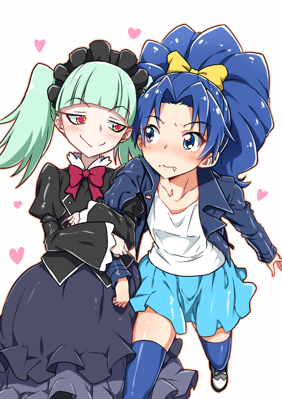 tategami aoi and biburi (precure and 1 more) drawn by yuto_(dialique)