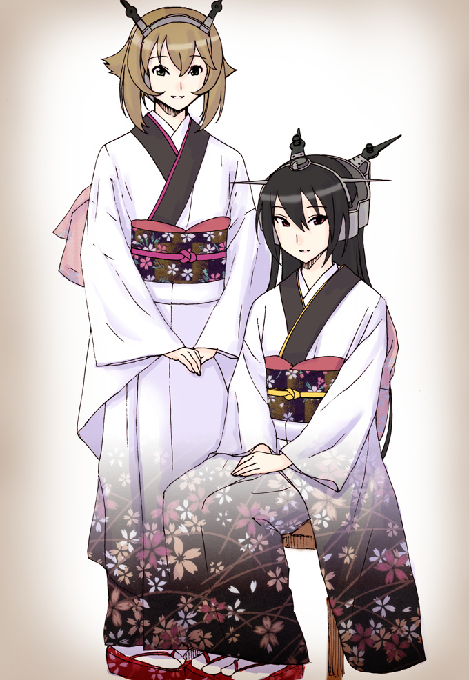 nagato and mutsu (kantai collection) drawn by sumika_(smikas)