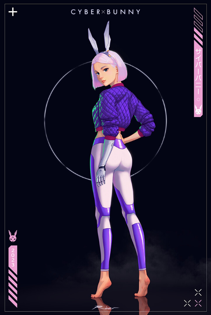 cyberpunk and 1 more drawn by razv.art