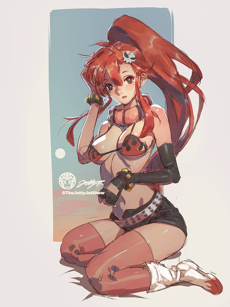 yoko littner (tengen toppa gurren lagann) drawn by jet_kimchrea