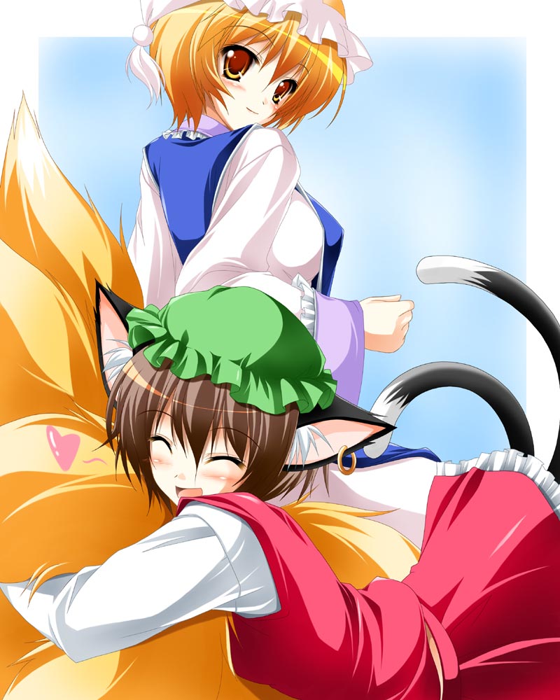 yakumo ran and chen (touhou) drawn by kamiya_tomoe