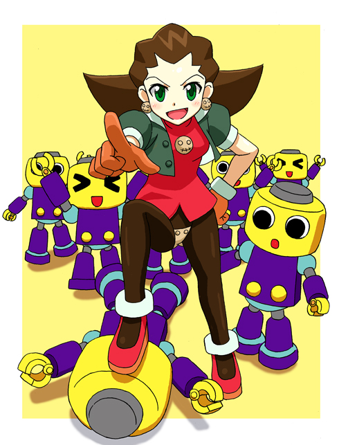 tron bonne and servbot (mega man and 1 more) drawn by yanagi_kawa