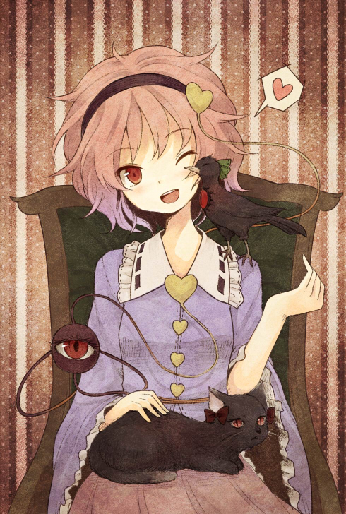 komeiji satori, kaenbyou rin, and reiuji utsuho (touhou) drawn by urin