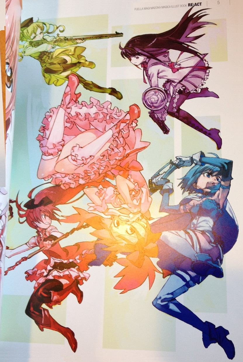 akemi homura, kaname madoka, miki sayaka, sakura kyoko, and tomoe mami (mahou shoujo madoka magica) drawn by yoshinari_you