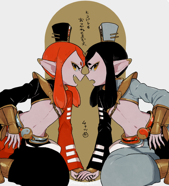soruka and noruka (youkai watch and 1 more) drawn by l_hakase