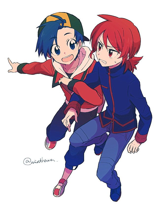 ethan and silver (pokemon and 1 more) drawn by gensi
