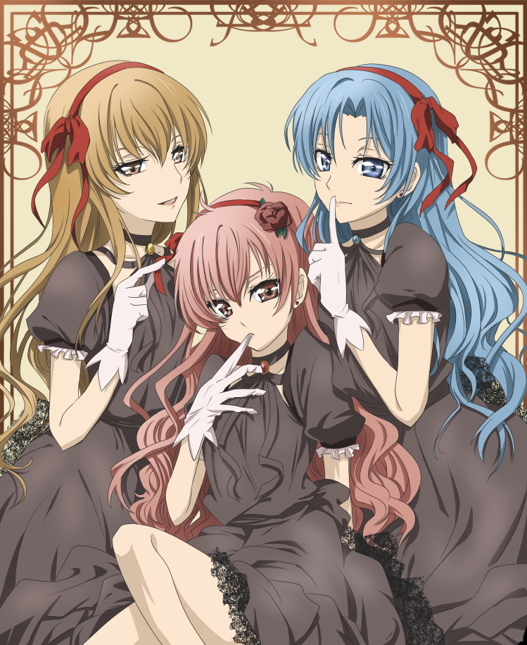 kouno tooru, yutaka mikoto, and shihoudani yuujirou (princess princess) drawn by rumia_(compacthuman)