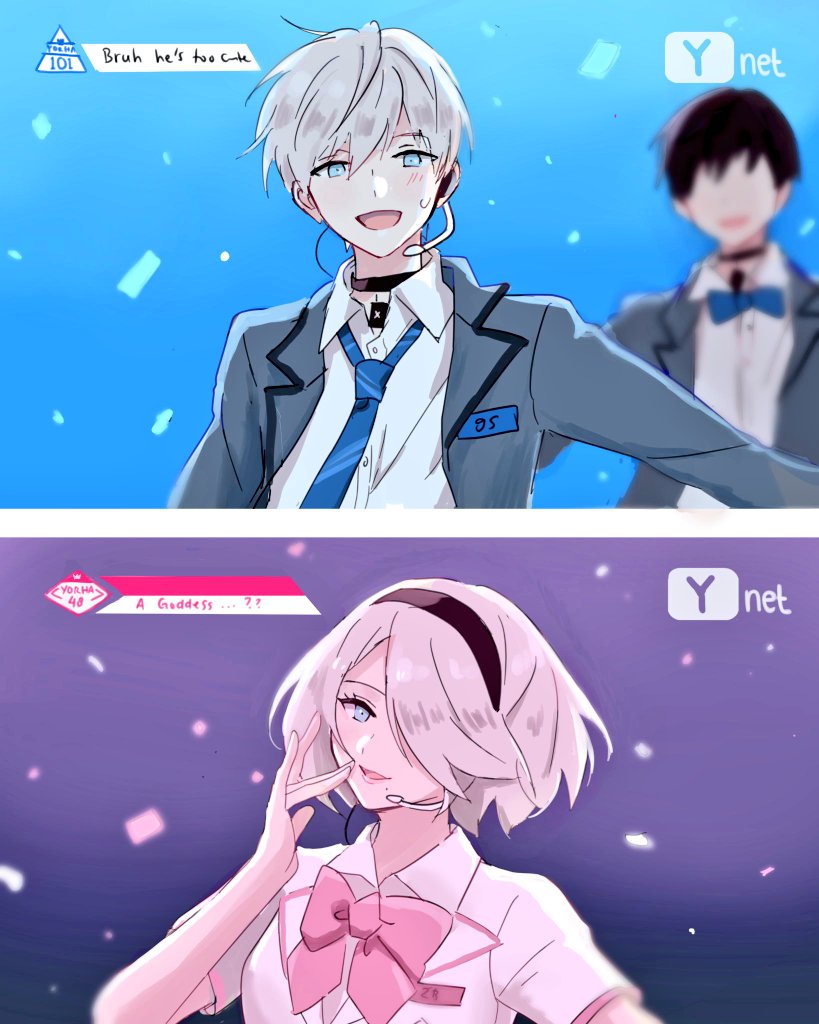 2b and 9s (nier and 5 more) drawn by dinikee