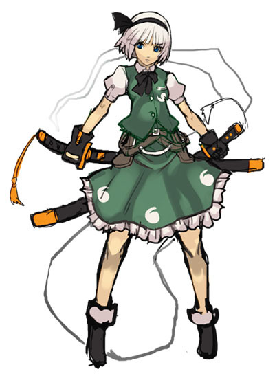 konpaku youmu (touhou) drawn by tk_(nerd-goods.com)