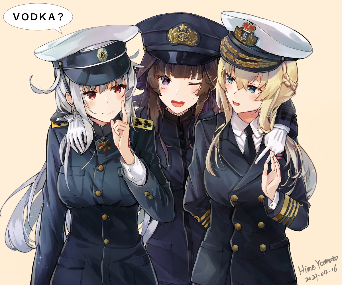 Kongou Warspite And Gangut Kantai Collection Drawn By Himeyamato Danbooru