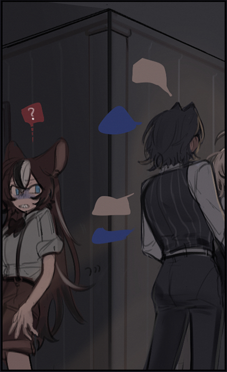 ouro kronii, nanashi mumei, and hakos baelz (hololive and 1 more) drawn by eus_ing