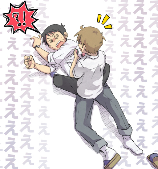 takasaki manabu and sakurai makoto (nichijou) drawn by nojima
