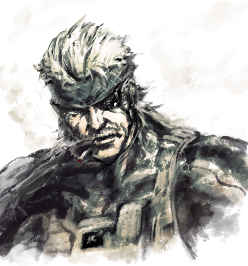 solid snake and old snake (metal gear and 2 more) drawn by hisakata_souji