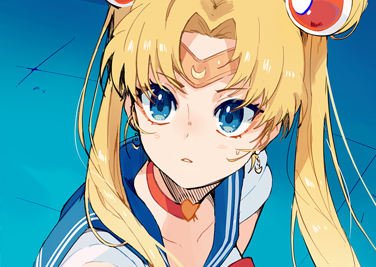 tsukino usagi and sailor moon (bishoujo senshi sailor moon and 1 more) drawn by shiu_(pika)