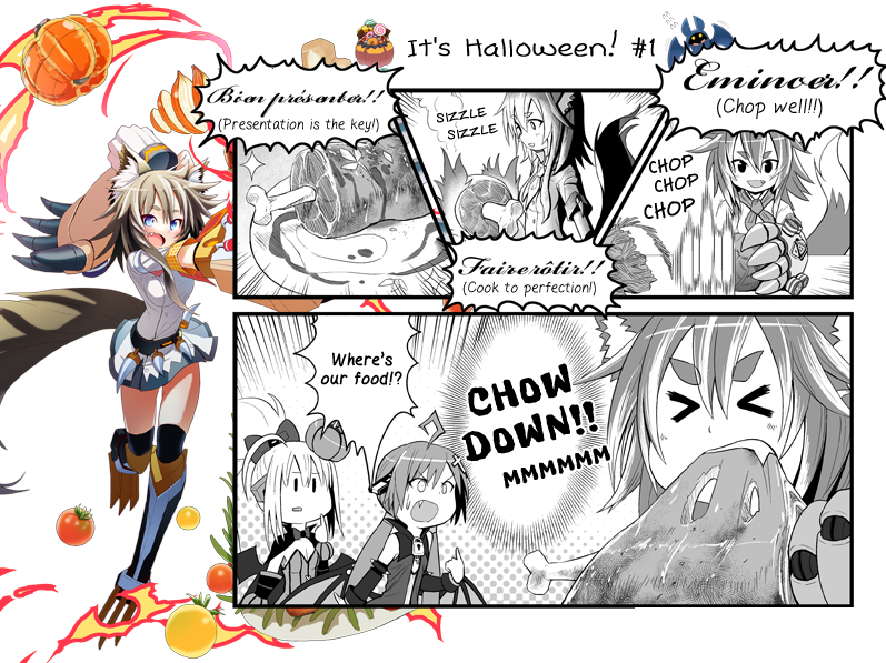 pepo pucchi, nemlim mellow, and lilu fenshi (cosmic break) drawn by morizo_cs