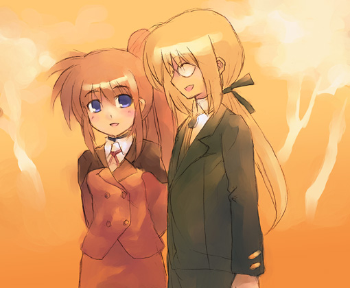 takamachi nanoha and yuuno scrya (lyrical nanoha and 1 more)