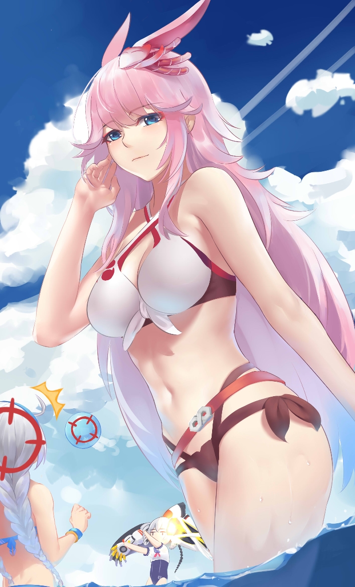 kiana kaslana, bronya zaychik, yae sakura, and project bunny (honkai and 2 more) drawn by iandrea