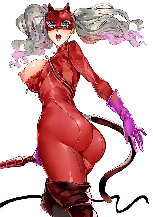 takamaki anne and panther (persona and 1 more) drawn by azukiko