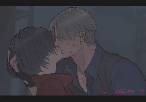 leon s. kennedy and ada wong (resident evil and 1 more) drawn by sardine_(kjr0313)