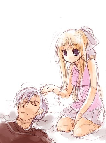 kamio misuzu and kunisaki yukito (air) drawn by misaki_kozue