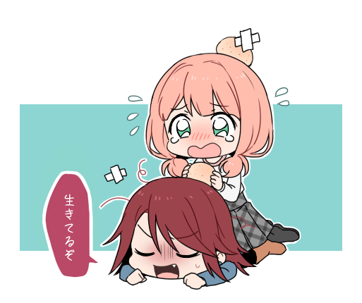 uehara himari and udagawa tomoe (bang dream!) drawn by re_ghotion