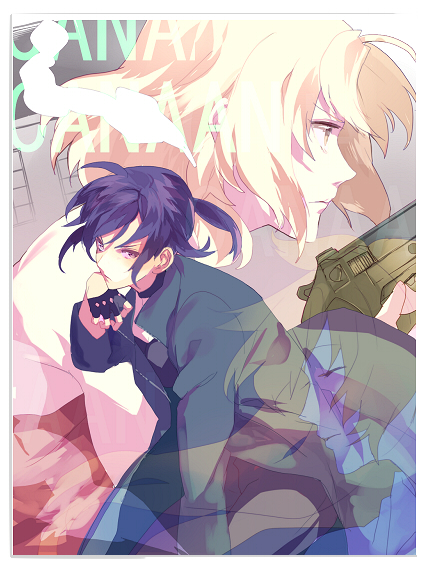 canaan, alphard, and oosawa maria (428: fuusa sareta shibuya de and 1 more) drawn by yuko_(sarusa)