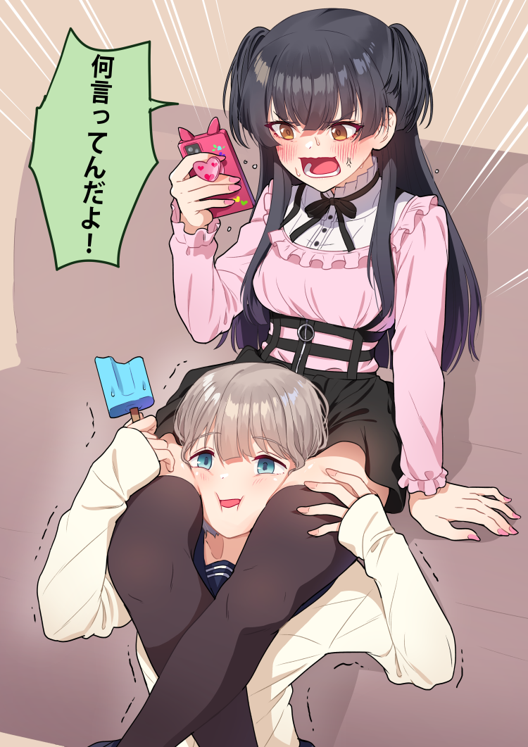 mayuzumi fuyuko and serizawa asahi (idolmaster and 1 more) drawn by kamille_(vcx68)