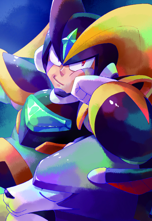 bass and treble (mega man) drawn by b_no_hito