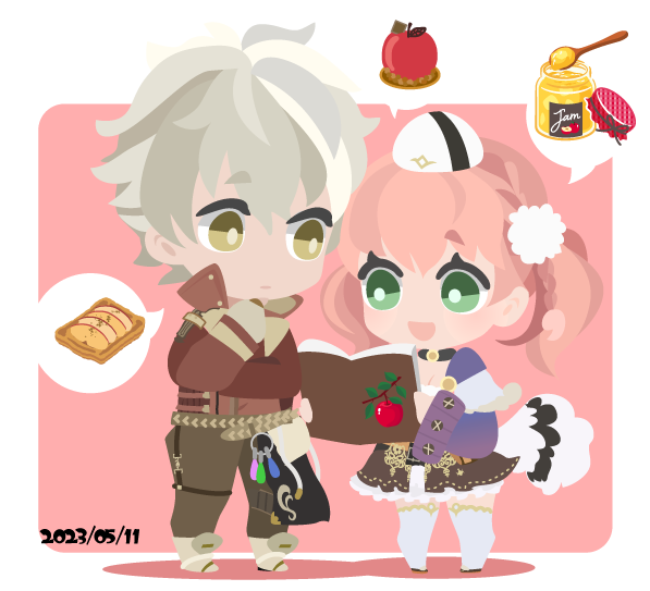 escha malier and logix ficsario (atelier and 1 more) drawn by 01_(zeroichi_srl)