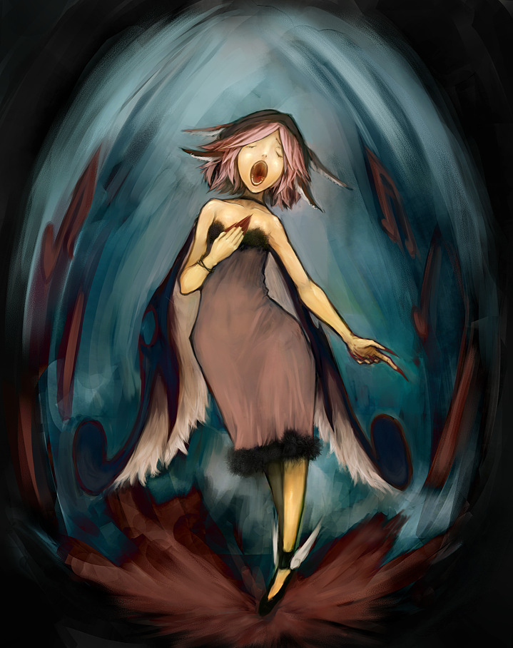 mystia lorelei (touhou) drawn by amagaya_(rat-tat-tat)