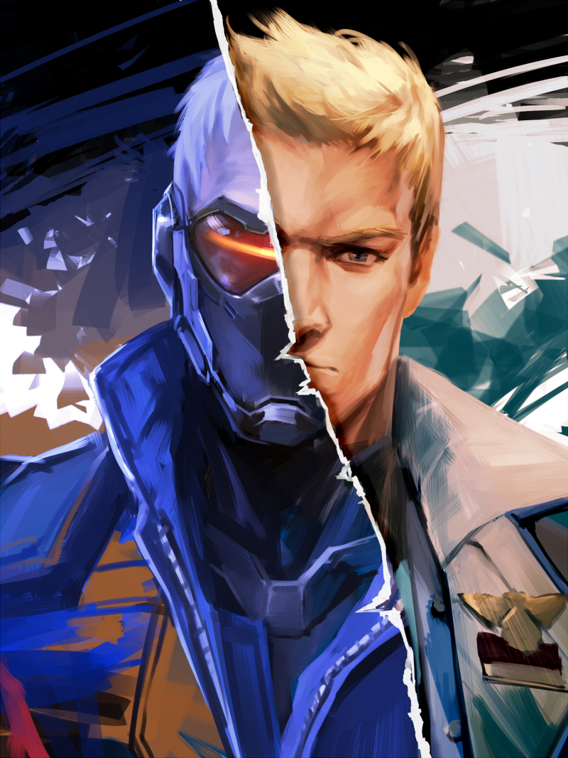 soldier: 76 (overwatch and 1 more) drawn by hage2013