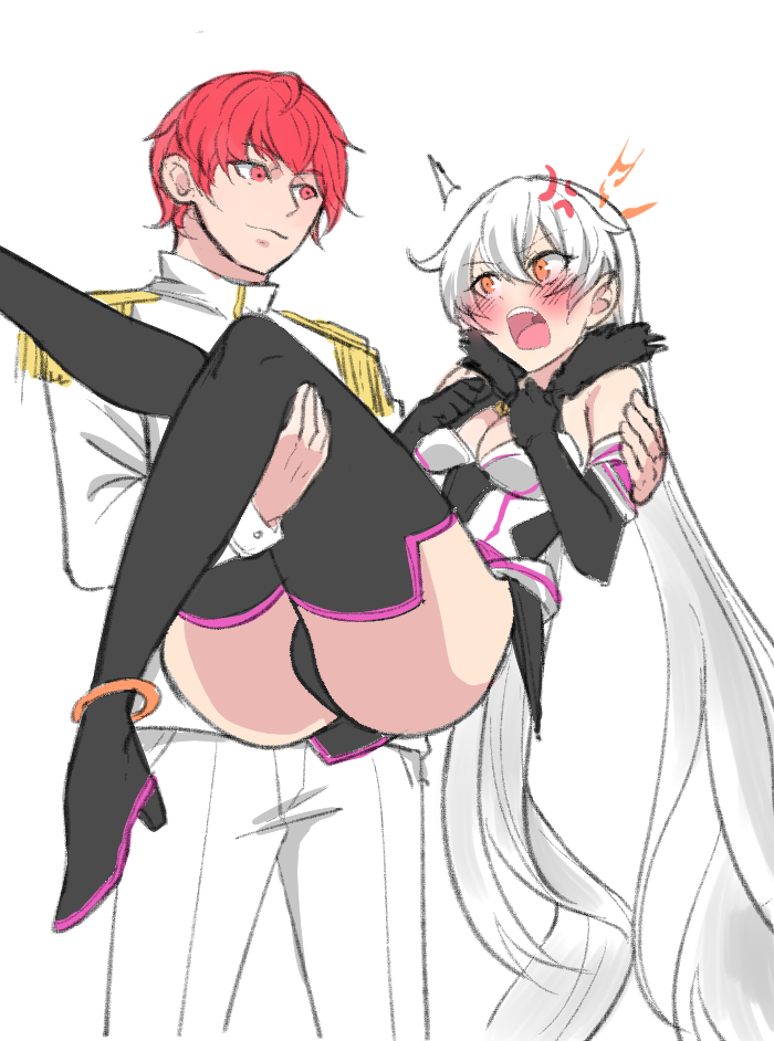 kiana kaslana and captain (honkai and 1 more) drawn by bikeibikei