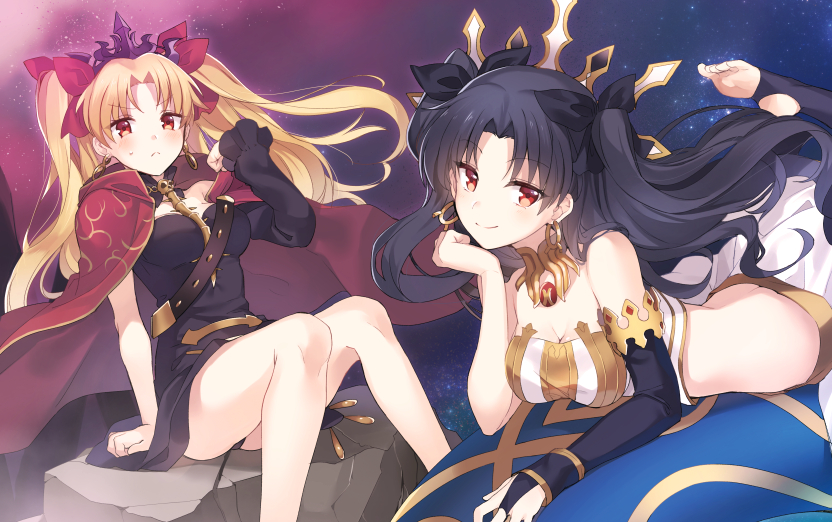 ereshkigal and ishtar (fate and 1 more) drawn by juugonichi_(wheeliex2)